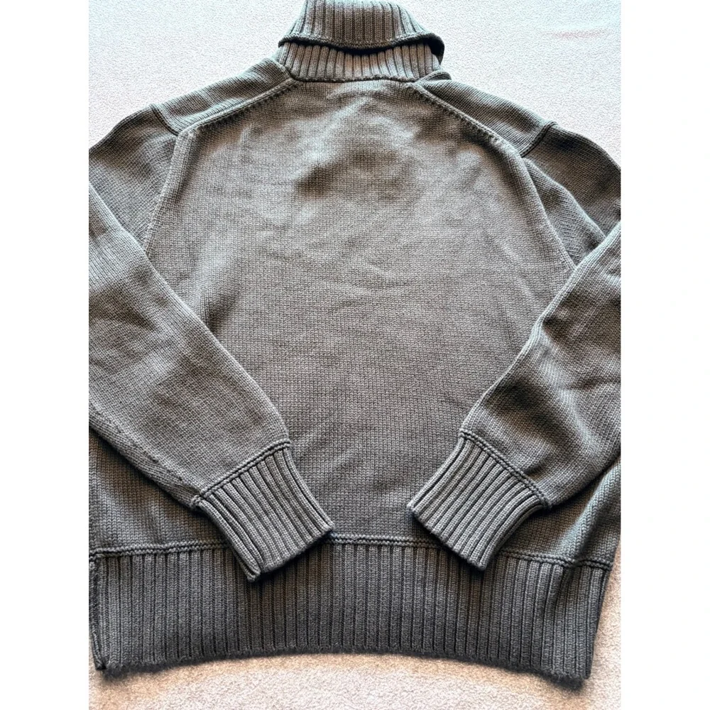 Polo Ralph Lauren Vintage Mens XL Black Cotton Shawl Collar Sweater Button